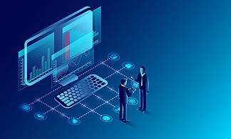 商業(yè)分析、溝通與當(dāng)代營(yíng)銷(xiāo)及軟件開(kāi)發(fā)的融合 卡通矢量插畫(huà)的營(yíng)銷(xiāo)力量